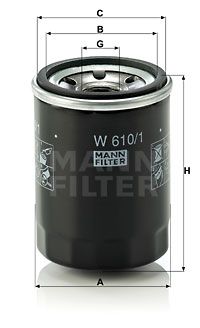 MANN-FILTER Eļļas filtrs W 610/1