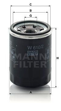MANN-FILTER Eļļas filtrs W 610/2