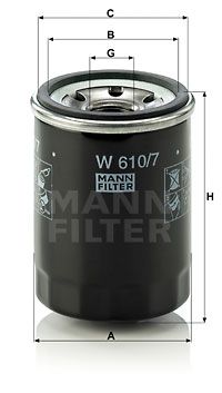 MANN-FILTER Eļļas filtrs W 610/7