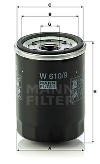 MANN-FILTER Eļļas filtrs W 610/9