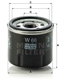 MANN-FILTER Eļļas filtrs W 66