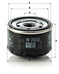 MANN-FILTER Eļļas filtrs W 7003