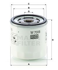 MANN-FILTER Eļļas filtrs W 7008