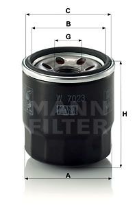 MANN-FILTER Eļļas filtrs W 7023