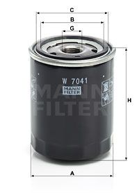 MANN-FILTER Фильтр, система рабочей гидравлики W 7041