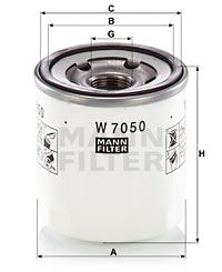 MANN-FILTER Eļļas filtrs W 7050