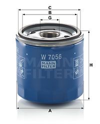 MANN-FILTER Eļļas filtrs W 7056