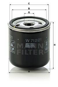MANN-FILTER Eļļas filtrs W 712/21