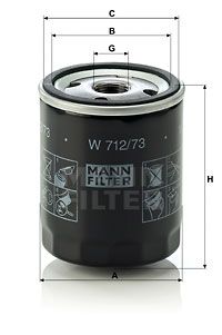 MANN-FILTER Eļļas filtrs W 712/73