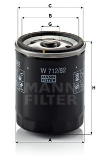 MANN-FILTER Eļļas filtrs W 712/82