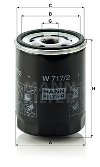 MANN-FILTER Eļļas filtrs W 717/2