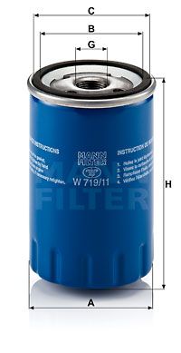 MANN-FILTER Eļļas filtrs W 719/11