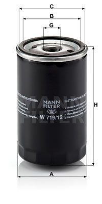MANN-FILTER Масляный фильтр W 719/12