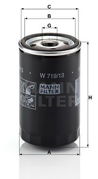 MANN-FILTER Eļļas filtrs W 719/13