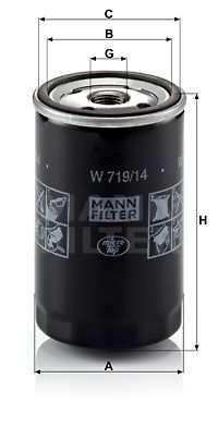 MANN-FILTER Eļļas filtrs W 719/14