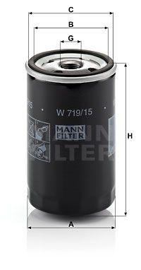 MANN-FILTER Eļļas filtrs W 719/15