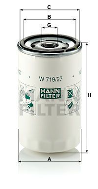 MANN-FILTER Eļļas filtrs W 719/27