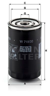 MANN-FILTER Eļļas filtrs W 719/30
