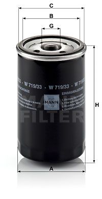 MANN-FILTER Eļļas filtrs W 719/33