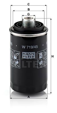 MANN-FILTER Eļļas filtrs W 719/45