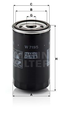 MANN-FILTER Eļļas filtrs W 719/5