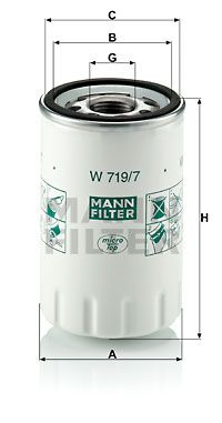 MANN-FILTER Eļļas filtrs W 719/7