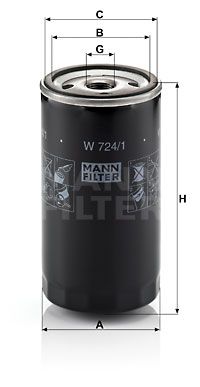 MANN-FILTER Eļļas filtrs W 724/1