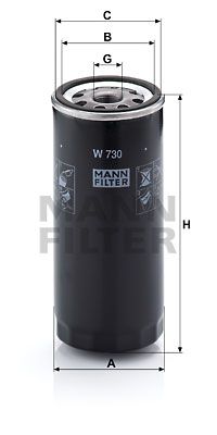 MANN-FILTER Eļļas filtrs W 730