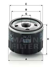 MANN-FILTER Eļļas filtrs W 77