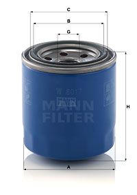 MANN-FILTER Eļļas filtrs W 8017