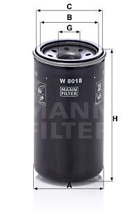 MANN-FILTER Eļļas filtrs W 8018