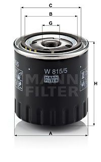 MANN-FILTER Eļļas filtrs W 815/5