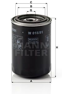 MANN-FILTER Eļļas filtrs W 818/81