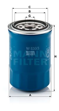 MANN-FILTER Eļļas filtrs W 830/3