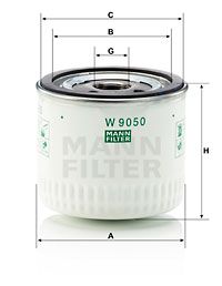MANN-FILTER Eļļas filtrs W 9050
