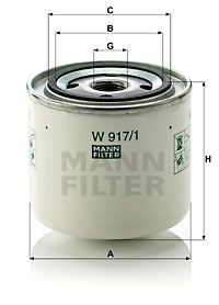 MANN-FILTER Eļļas filtrs W 917/1