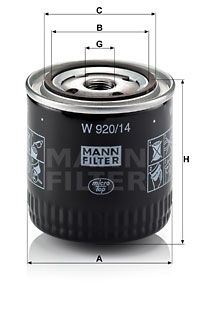 MANN-FILTER Eļļas filtrs W 920/14