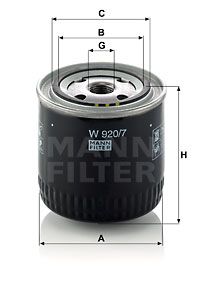 MANN-FILTER Filtrs, Hidropacēlāja sistēma W 920/7