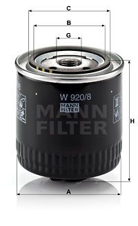 MANN-FILTER Eļļas filtrs W 920/8