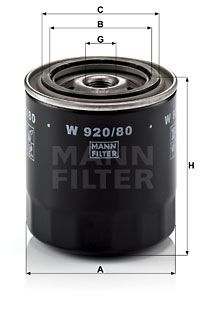MANN-FILTER Eļļas filtrs W 920/80