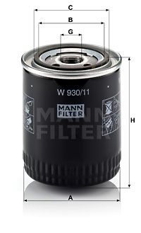 MANN-FILTER Eļļas filtrs W 930/11