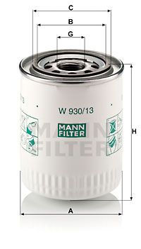 MANN-FILTER Eļļas filtrs W 930/13