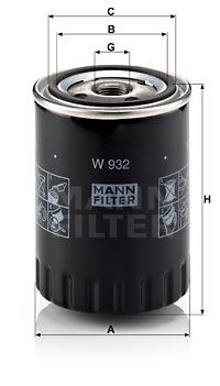 MANN-FILTER Eļļas filtrs W 932