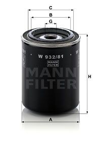 MANN-FILTER Eļļas filtrs W 932/81