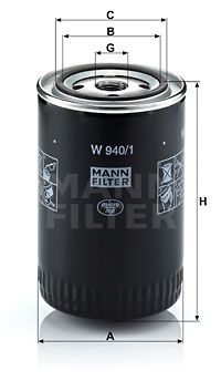 MANN-FILTER Filtrs, Hidropacēlāja sistēma W 940/1