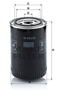 MANN-FILTER Eļļas filtrs W 940/62