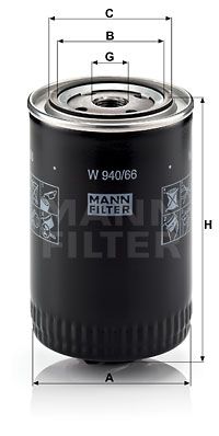 MANN-FILTER Eļļas filtrs W 940/66