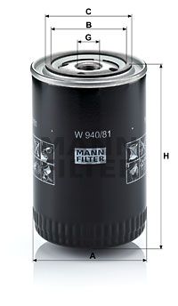 MANN-FILTER Eļļas filtrs W 940/81