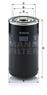 MANN-FILTER Eļļas filtrs W 950/39