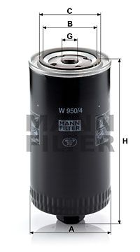 MANN-FILTER Eļļas filtrs W 950/4